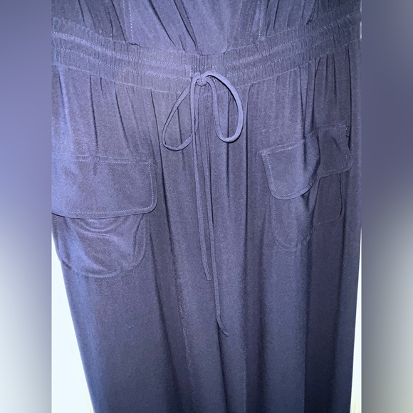 Vince Camino Women’s Wide Leg Blue Jumpsuit Sz L Casual Office Church Boho - Picture 6 of 12